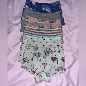 100% cotton toddler girl boy short underwear set of 6